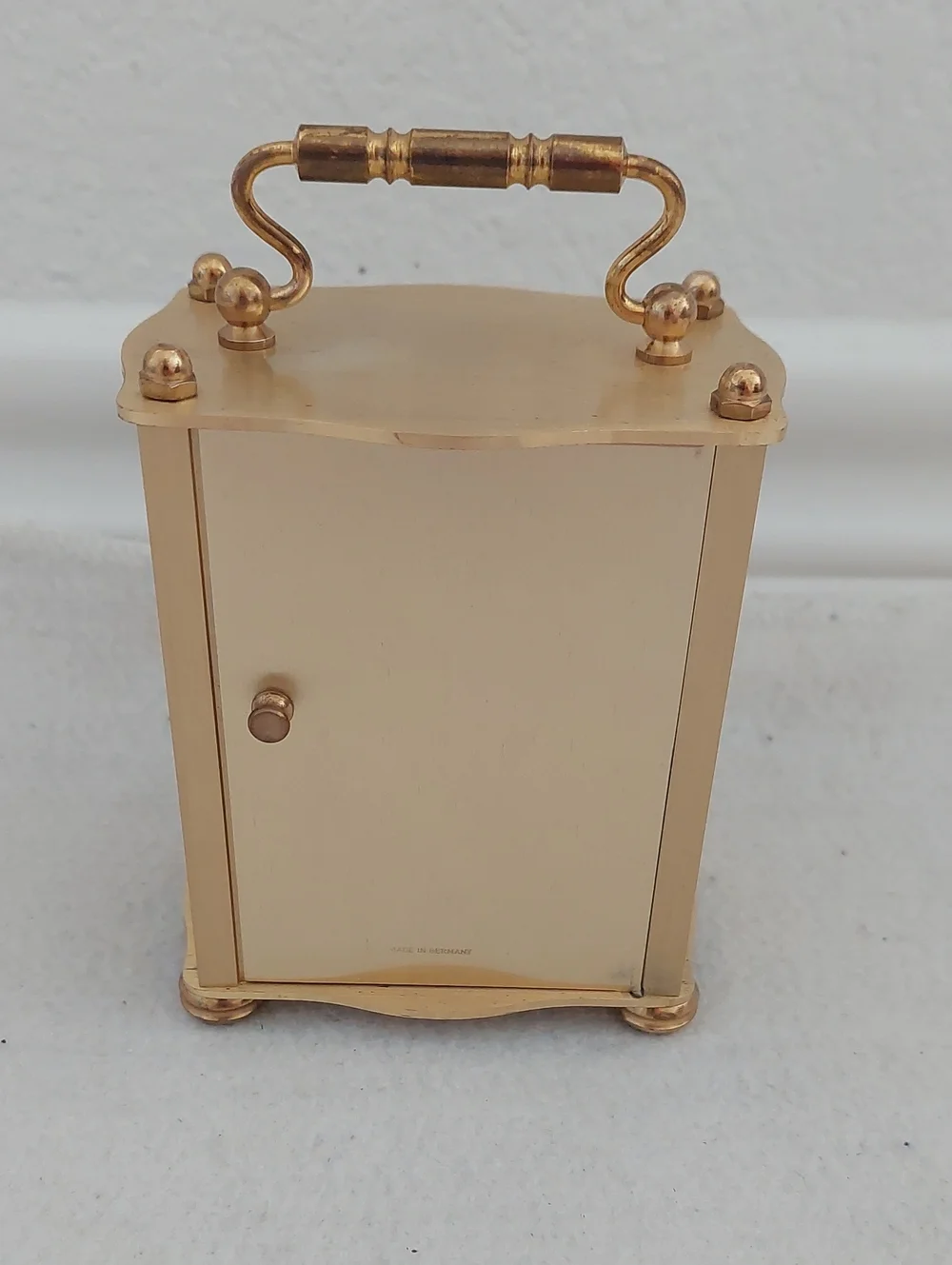 MAXIM Gold Carriage-Style Mantel Clock